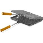 Taşhan Düz Tava Döküm Demir Granit Kaplama 21 cm Metalik Renkli Ergonomik Tasarım