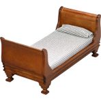 Tashow 1:12 Retro Tek Yataklı Dollhouse Malzemeleri Mobilya Minyatür Ev Süsler (Yurt Dışından)