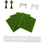 Tashow 9x Dollhouse Aksesuarları Dıy Çitler Çim Plastik Dekorları Xmas Yard El Sanatları Için (Yurt Dışından)