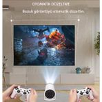 Taşınabilir 1280X720P Projeksiyon Cihazı, Android, Oyun Modu ve Hediye Içerir
