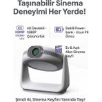 Taşınabilir 4K Destekli Projeksiyon Apollon P1 Bataryalı 1080P Android Projektör - Beyaz