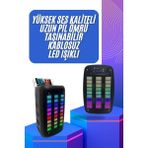Taşınabilir 6.5 Inç LED Bluetooth Kareoke Hoparlör Rgb Işıklı Ralu