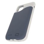 Taşınabilir 6000 mAh cep telefonu pil kılıfı, 4 LED göstergeli, ince, kablosuz şarj cihazı, 360° koruma, şarj işlemi sırasında müzik ve konuşma (mavi)