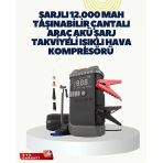 Taşınabilir Akü Işıklı Hava Kompresörü