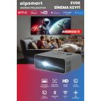 Taşınabilir Android Projeksiyon 11, Yansıtma, Otomatik Odak, Wifi 6 - Antrasit