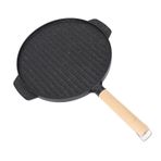 Taşınabilir Barbekü Izgara Tavası, Stick Non, Et, Balık Ve Sebzeler Için, Dış Mekan Griddle, Eşit Dağıtım Ve Kolay Temizleme, Taş Ve Alüminyum Alaşım, Çift Taraflı Tasarım (L