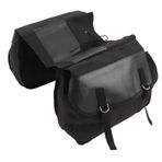 Taşınabilir Bisiklet Arka Koltuk Bagaj çantası, Büyük Kapasiteli dağ Bisikleti Kuyruk çantası Bisiklete Binmek Için 12 Oz Tuval Ve Deri Kolay Kurulum (BLACK)