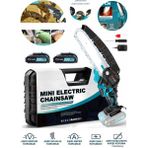 Taşınabilir Blue 10 cm 4'' Bahçe Ev Ağaç Dalları Portatif 58VF 5AH Akülü Zinciri Budama Testere