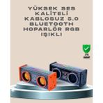 Taşınabilir Bluetooth Hoparlör – LED Işıklarla - Adaçayı Yeşili