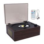 Taşınabilir CD çalar, USB, AUX Ile Ev Radyo-walnut Brown Için Uzaktan Kumanda, CD, CD R Ve CD RW şarj Edilebilir CD çalarak Retro çok Fonksiyonlu Net Ses Kalitesi (ceviz rengi)