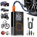 Taşınabilir Dijital Lastik Şişirme Kompresörü, Powerbank LCD Ekranlı, USB Şarjlı, Araba, Motosiklet, Bisiklet ve Toplar için Pompa