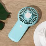 Taşınabilir fan, fırçasız, güçlü rüzgar, enerji tasarruflu küçük el tipi fan, DC motor, açık hava çocukları için hafif, yetişkinler, seyahat kampı (mavi)
