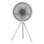 Taşınabilir Fan, USB -Carjlanabilir Güvenli Ve Kararlı Stand Disk Fan Tre Rüzgar Hız Abs Kamp Için 10000 MAH Lityum -on Pilli (WHITE)