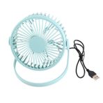 Taşınabilir Fan USB Masa Fanı 360 Derece Dönme Düşük Gürültü Fırçasız Motor 5 Ayarlanabilir Bıçaklar Geliştirilmiş Güvenlik Örtüsü Ile Ev Ofis Seyahati (gökyüzü mavi)