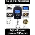 Taşınabilir Hassas Elektronik Terazi El Askılı Ölçekli LCD Dijital Göstergeli Ağırlıkları Bagaj