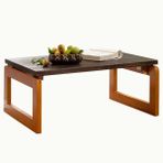 Taşınabilir katlanabilir ahşap sehpa sağlam ve hafif düşük yemek masası dizüstü 70x45x30cm ahşap renk