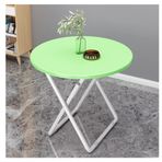 Taşınabilir katlanabilir yuvarlak balkon masası - 60 cm küçük metal masa mermer tabla, mutfak ve kahve için - İdeal dış mekan ve iç mekan kullanımı, yerden tasarruf sağlayan tasarım