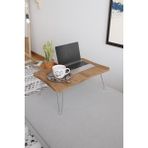 Taşınabilir Katlanır Yatak Koltuk Üstü Hasta Servis Laptop Bilgisayar Çalışma Sehpası - Ceviz - Y: 23 cm D: 40 cm G: 60 cm