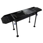 Taşınabilir Kömür Barbekü, Paslanmaz Çelik Taşınabilir Barbekü, Yapışmaz Tavalı Kömür Fırını, Piknik Barbekü, Teras, Bahçe, Siyah