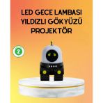 Taşınabilir Lityum Bataryalı Led Gece Lambası Projektör
