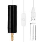 Taşınabilir Mini Elektrikli Matkaplar El Mikro USB Matkap ile 3 adet Uçları Diy Zanaat Araçları