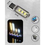 Taşınabilir Mini Usb Led Lamba 3 Led Beyaz 5730 Smd Kamp Stick Led