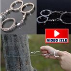 Taşınabilir Mini Zincir Cep Testeresi Dişli Tel Ahşap Plastik Metal Kıl Testere Kamp Testere