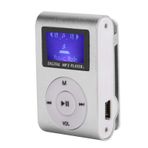 Taşınabilir MP3 Çalar, BackClip Ve LCD Ekranlı Mini Müzik Çalar Spor MP3 Çalar Desteği Hafıza Kartı Alüminyum Alaşımlı Çocuklar İçin Hafif Müzik Çalar Yaşlılar(Gümüş)