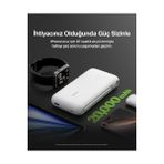 Taşınabilir Şarj Cihazı, 20K Entegre Kablolu Taşınabilir Güç Kaynağı, 30 W Güç Iletimli Hızlı Şarj, Usb-C Güç Iletimi, 16 Serisi, iPad Pro, Galaxy S25 ve Daha Fazlası Için, Beyaz