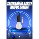 Taşınabilir Şarjlı LED Ampul Askılı Lamba Kamp Bahçe Lambası - 0 - Siyah - 10 W