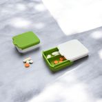 Taşınabilir Tek Elle Açılan Sürgülü İlaç ve Parça Kutusu - Çift Stoperli Stres Azaltıcı Klik Sesli Hap Kutusu, 2'li Set (60x60x18 mm)