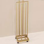 Taşınabilir Tekerlekli Elbise Askısı Düzenleyici İstifleyici, Butikler/Çamaşır Odası/Kuru Temizlemeciler/Fotoğraf Mağazası Askılık Depolama Arabası, Büyük,Gold-Hold 190 Hangers