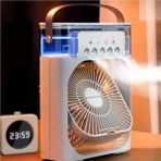 Taşınabilir Vantilatör Spreyli Vantilatör Buzlu Buharlı Mini Klima Fan Masaüstü USB Fan Air Cooler - Beyaz