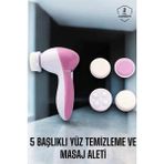 Taşınabilir Yüz Temizleme Cihazı Masaj, Peeling, Temizlik 5 Başlıklı Tdms-07 - Renkli