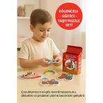 Taşıtlar Eva Köpük Puzzle Seti – 3-7 Parçalı 5 Farklı Araçlı Eğitici Zeka Oyunu