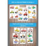 Taşıtları Eşleştirme Oyunu ( 18 Kart )