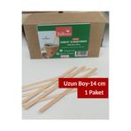 TAŞKIRAN Tahta Ahşap Kahve Karıştırıcı Uzun 500 Adet 14cm