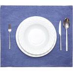Taşlanmış Indigo Denim Pamuk Amerikan Servisi- 2'li Set - Mavi - 45 x 40 cm