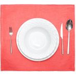Taşlanmış Mercan Denim Pamuk Amerikan Servisi - 2'li Set - 45 x 40 cm