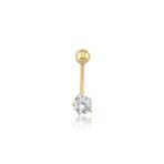 Taşlı Altın Göbek Piercing
