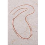 Taşlı Damla Rose Gümüş Choker Kolye 7926