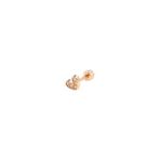 TAŞLI KALP GÜMÜŞ TRAGUS PIERCING - ALTIN SARI