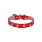 Taşlı Kedi Ve Yavru Köpek Tasması 1,5X29 Cm Kırmızı Xlarge