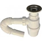 taslı körüklü lavabo sifonu - 888lts - Beyaz