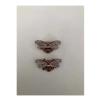 Taşlı Metal Arı Ayakkabı Ve Aksesuar Tokası Şık Süsleme Klipsi (3X5.5 Cm) ( 1 Çift)