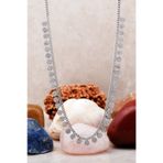 Taşlı Rodyumlu Gümüş Choker Kolye 7225