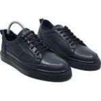 Taşpınar %100 Hakiki Deri Erkek Yazlık Ortopedik Rahat Günlük Yeni Sezon Sneaker Ayakkabı 40-44 - Lacivert