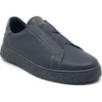Taşpınar Ayakkabı Catelli %100 Deri Tam Ortopedik Yumuşak Iç Taban Erkek Kışlık Rahat Günlük Lastikli Sneaker Ayakkabı 40-44 - Füme