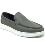 Taşpınar Ayakkabı Giallo Mosso %100 Içi Dışı Hakiki Deri Ortopedik Erkek Yazlık Rahat Günlük Loafer Casual Ayakkabı 40-44 - Gri