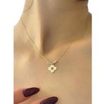 Taşsız Yonca Dorika Toplu Günlük Çok Şık Altın Kolye 14 Ayar